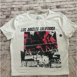 Holister White Los Angeles No Music No Life Size Small